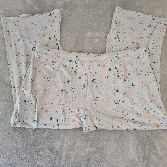 Joyspun Womens Pajama Pants 2X Plus Comfy Gray Moons Stars Loungewear NOV129E - Picture 5 of 8